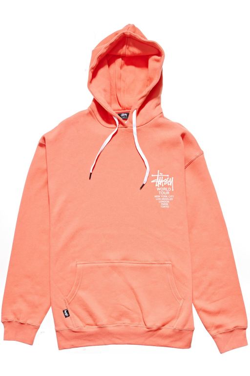 Stussy Mens World Tour Hoodie Red - WPXIT8625